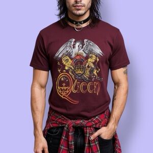 2 FOR $28 | Queen Offical Merch Burgundy Graphic Tee